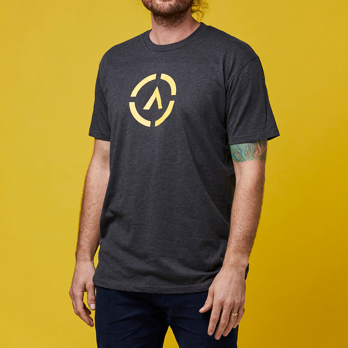 Mens Circle Logo Tee - Asphalt