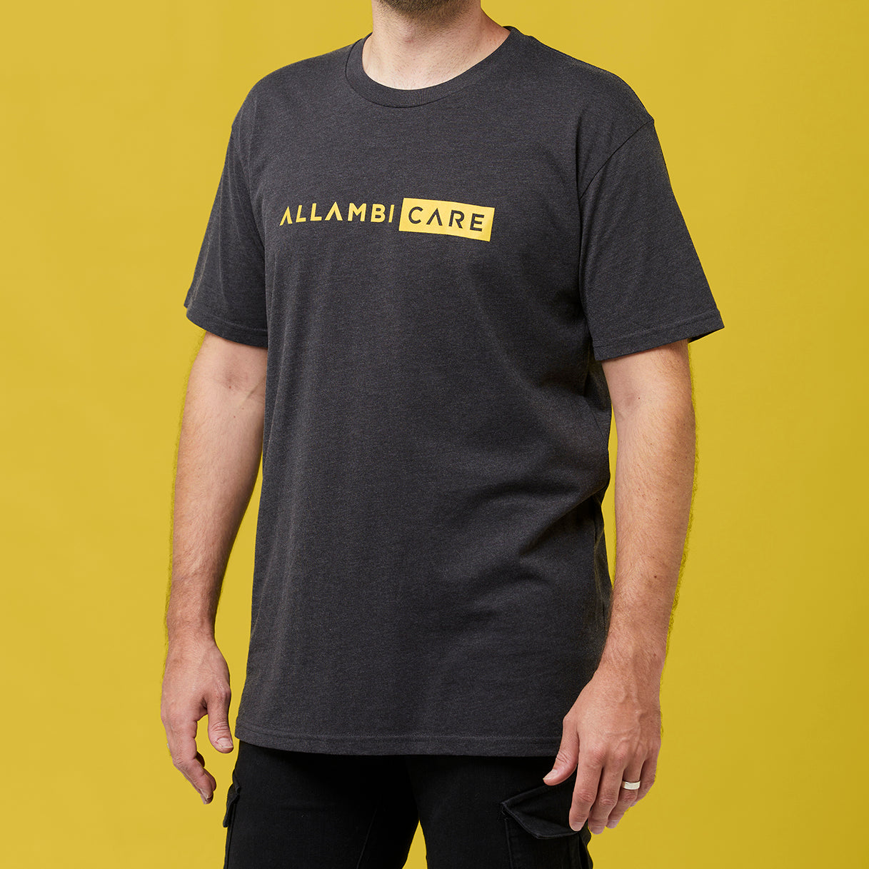 Mens Written Logo Tee - Asphalt