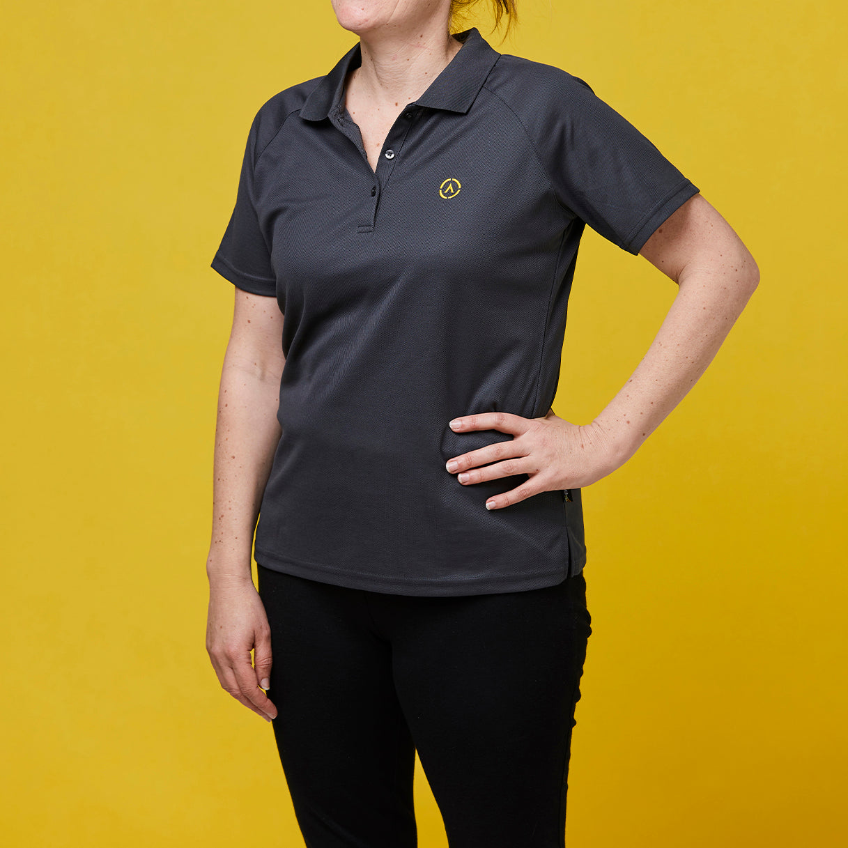 Womens Polo Shirt- Slate