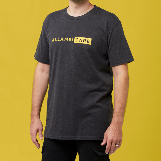 Mens Written Logo Tee - Asphalt