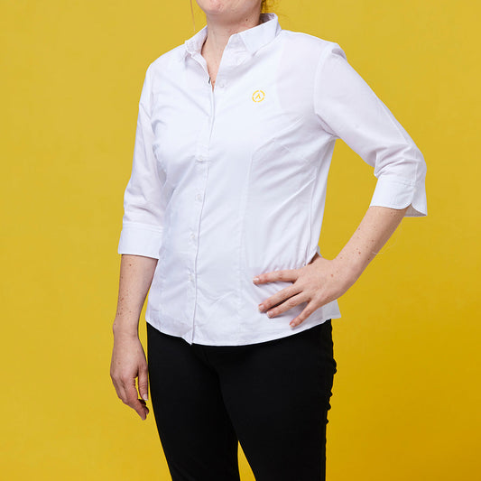 Womens 3/4 Sleeve Shirt - White