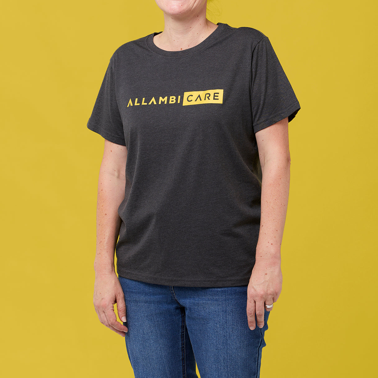 Womens Written Logo Tee - Asphalt